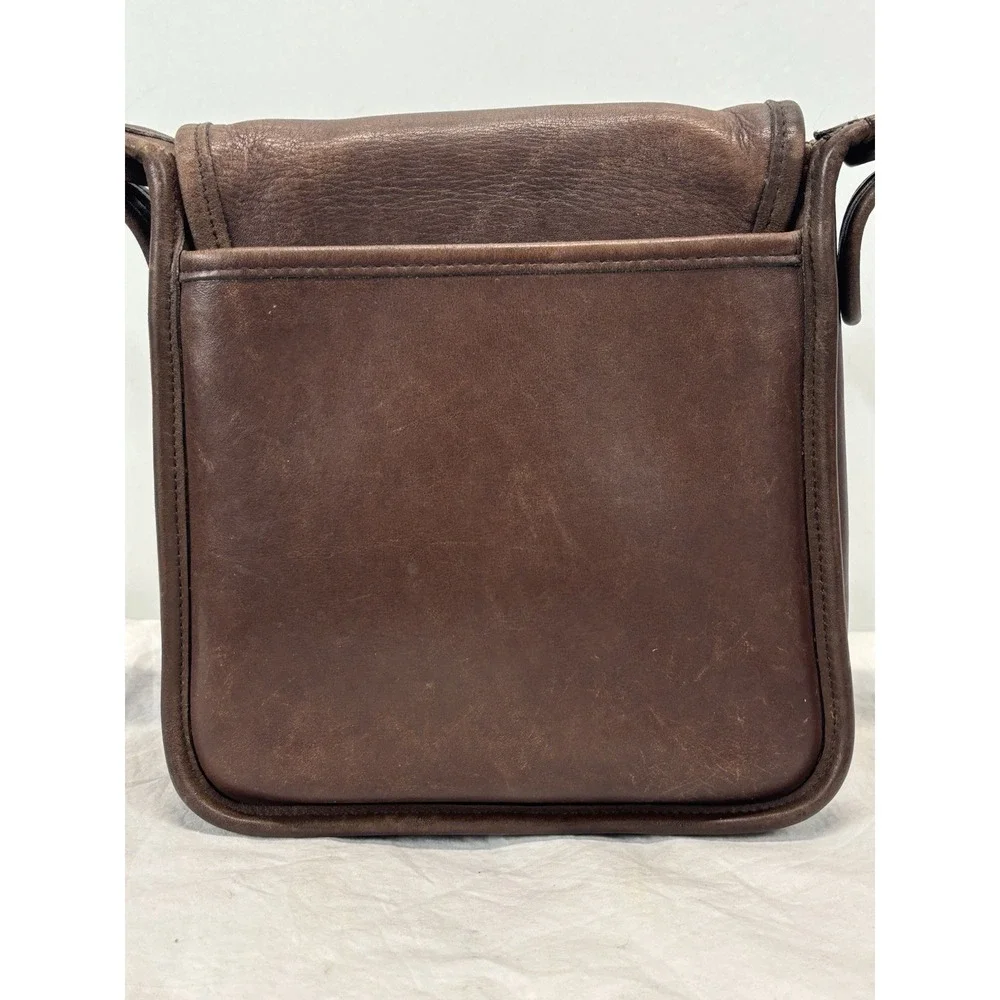 Coach Y2K Vintage Legacy Studio Flap Bag Dark Brown Leather Crossbody Purse